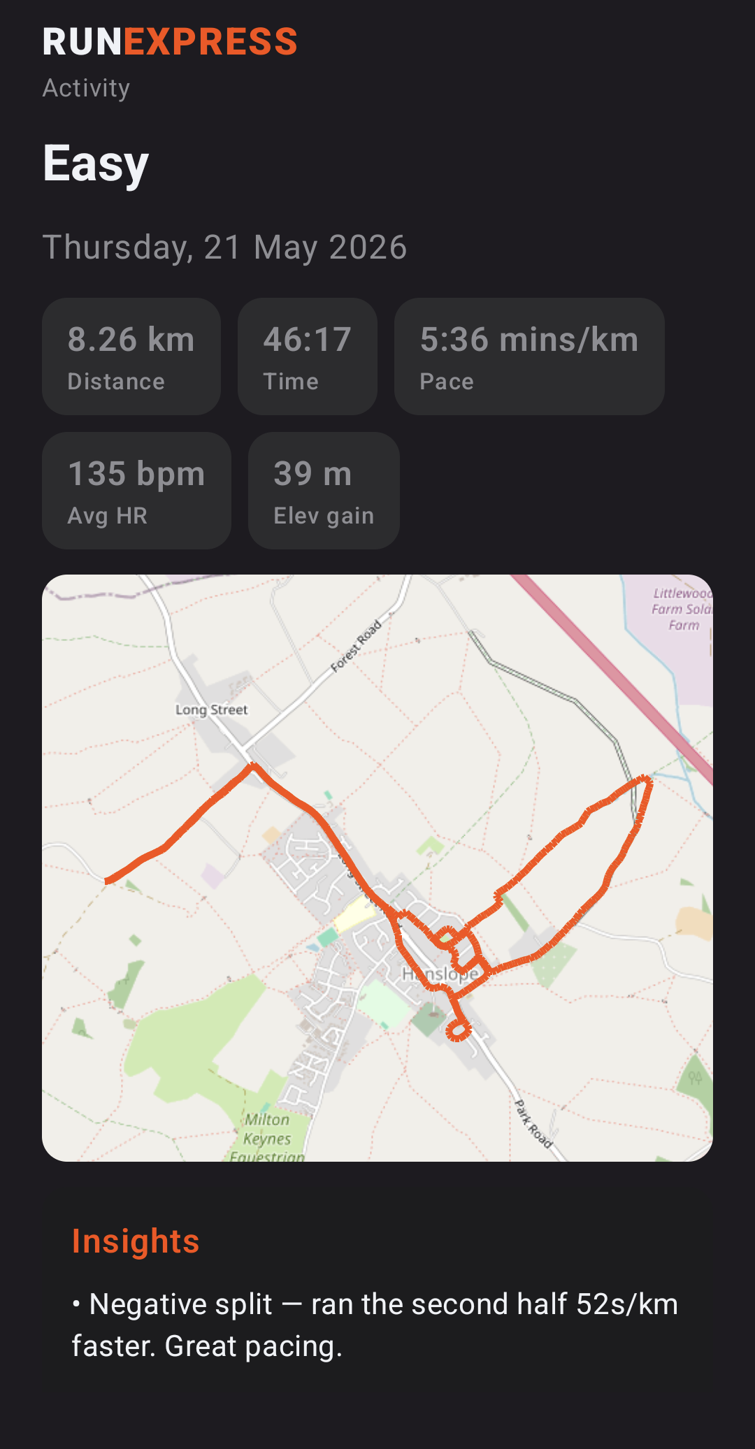 Recorded activity with map on Android